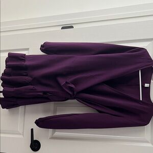 Elegant Purple Long Sleeve Dress